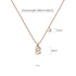 Solid 925 Sterling Silver Initial Crystal Personalised Alphabet Letter Necklace Rose Gold Filled